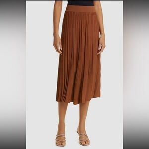‼️RARE‼️🎸RAG & BONE🎸🔥NWT🔥Esme Pleated Midi Skirt in Brown— Size XS